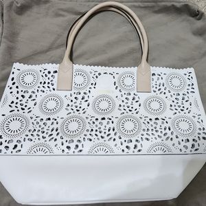 COURAGE b Perforated Leather Tote